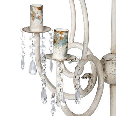 Mini Tabletop Chandelier Light Fixture Crystal Accent Console Table Decor Lamp