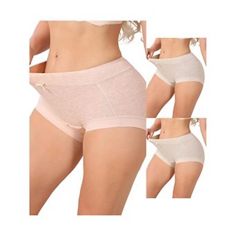 3 Packs Women's High Waisted Cotton Underwear Seamless Full Coverage Classic Briefs