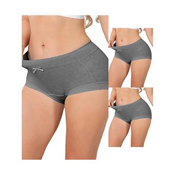 3 Packs Women's High Waisted Cotton Underwear Seamless Full Coverage Classic Briefs