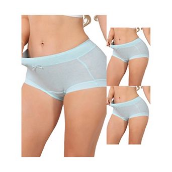 3 Packs Women's High Waisted Cotton Underwear Seamless Full Coverage Classic Briefs