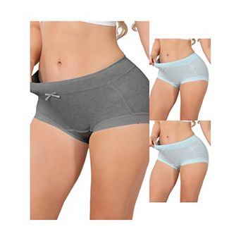 3 Packs Women's High Waisted Cotton Underwear Seamless Full Coverage Classic Briefs