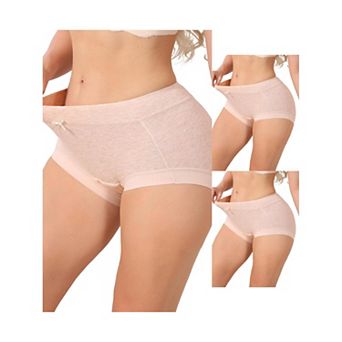 3 Packs Women's High Waisted Cotton Underwear Seamless Full Coverage Classic Briefs