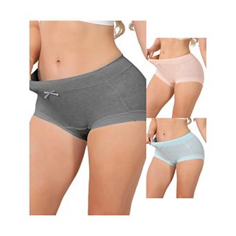 3 Packs Women's High Waisted Cotton Underwear Seamless Full Coverage Classic Briefs