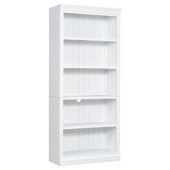 Merax 83.4" Tall Wood Bookcase with Light Strip, 5 tier Adjustable Shelves Storage Organizer