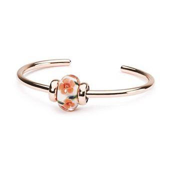 Trollbeads Flowers of Love Copper Bangle Cuff Bracelet