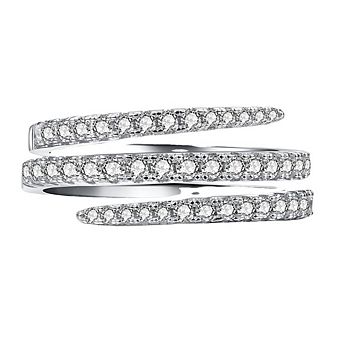 Shiny Personalized Three Ring Fashion Cubic Zirconia Cocktail Ring