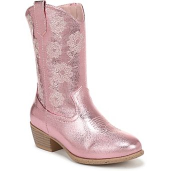 Blowfish Malibu Sandia-K Girls Faux Leather Western Short Boots With Block Heel