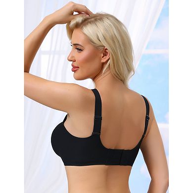 10 Packs Women's Mesh V-Neck Wirefree Seamless Soft Bras Full Coverage Minimizers
