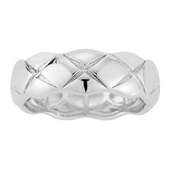 Everyday by Sunkissed Polished Flat Quilted Band Ring