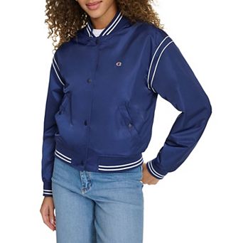 Women's Champion® Cropped Varsity Bomber Jacket