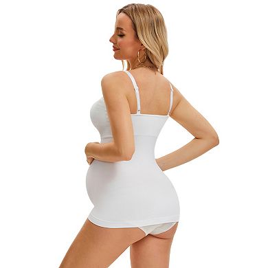 10 Packs Women's Nursing Cami with Adjustable Straps Breastfeeding V Neck Built-In Bra Vest