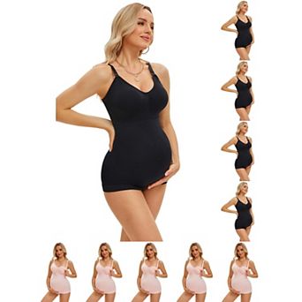 10 Packs Women's Nursing Cami with Adjustable Straps Breastfeeding V Neck Built-In Bra Vest