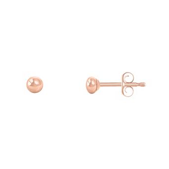 Jewelry Essentials 14k Gold 3 mm Button Stud Earrings