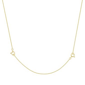 Jewelry Essentials 4-Inch Plated Sterling Silver Box Chain Extender