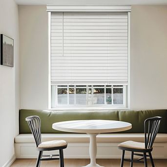 Chicology Cordless Faux Wood 2-inch Slats Room Darkening No-Hole Privacy Blinds