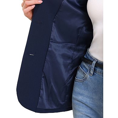 2 Packs Women's Business Casual Blazer Notched Lapel Long Sleeve Single Breasted Work Suit Jackets