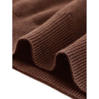 2 Packs Women's Sweaters V Neck Knit Crochet Hollow Out Long Sleeve Pullover Sweater Top
