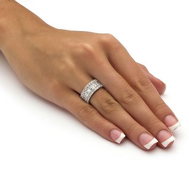 4.80 TCW Baguette CZ Eternity Band in Platinum-Plated