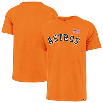 Men's '47 Orange Houston Astros Heritage U.S. Flag T-Shirt