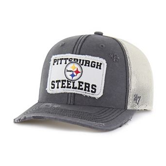 Men's '47 Charcoal Pittsburgh Steelers Egremont Well-Worn Adjustable Trucker Hat