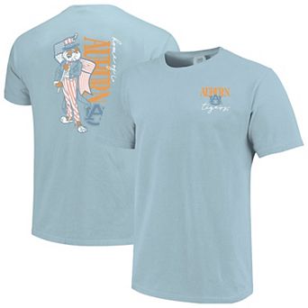 Women's Light Blue Auburn Tigers Americana Mascot Comfort Colors T-Shirt