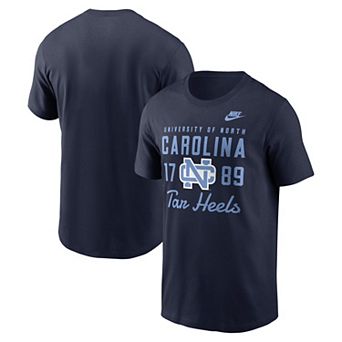Men's Nike Navy North Carolina Tar Heels Legacy Stacked Established T-Shirt