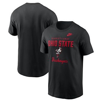 Men's Nike Black Ohio State Buckeyes Legacy Stacked Established T-Shirt