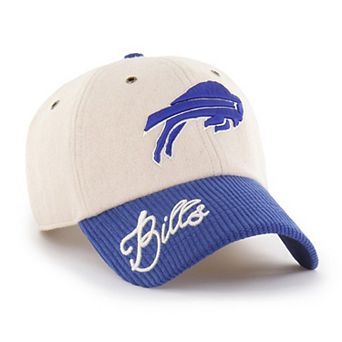 Women's '47 Natural/Royal Buffalo Bills Rope Script Clean Up Adjustable Hat