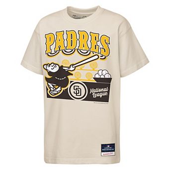 Youth Mitchell & Ness Cream San Diego Padres Step Back Up Mascot T-Shirt