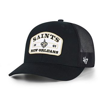 Men's '47 Black New Orleans Saints Roadway Adjustable Trucker Hat