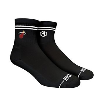 Unisex Rock Em Socks Miami Heat Casual Stripe Quarter-Length Socks