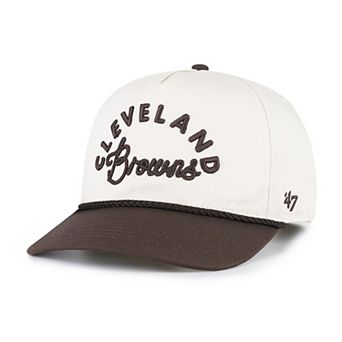 Women's '47 Natural Cleveland Browns Rope Script Hitch Adjustable Hat