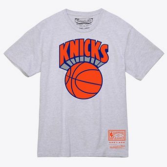 Men's Mitchell & Ness Gray New York Knicks Basic Logo T-Shirt