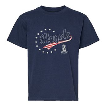 Youth Soft as a Grape Navy Los Angeles Angels Americana T-Shirt