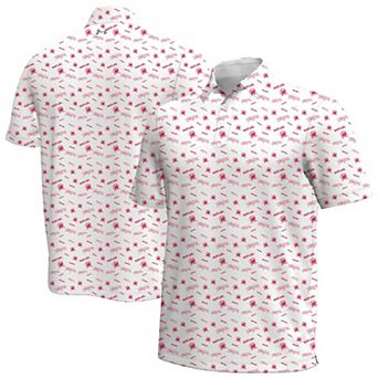 Men's Under Armour White Maryland Terrapins Gameday Armourfuse Polo