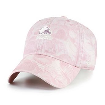 Women's '47 Pink Cleveland Browns Gardenia Clean Up Adjustable Hat