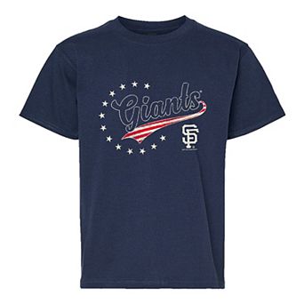 Youth Soft as a Grape Navy San Francisco Giants Americana T-Shirt