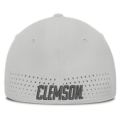 Men's Nike Gray Clemson Tigers 2026 Sideline Practice AeroBill SwooshFlex Dri-FIT Hat