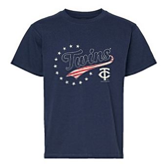 Youth Soft as a Grape Navy Minnesota Twins Americana T-Shirt