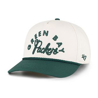 Women's '47 Natural Green Bay Packers Rope Script Hitch Adjustable Hat