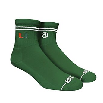 Unisex Rock Em Socks Miami Hurricanes Casual Stripe Quarter-Length Socks