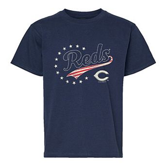 Youth Soft as a Grape Navy Cincinnati Reds Americana T-Shirt