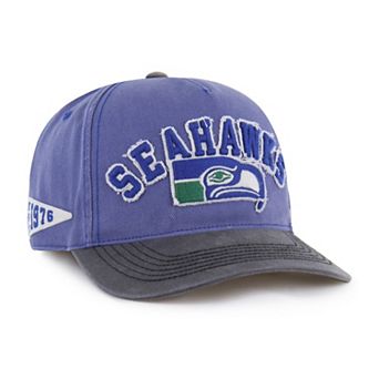 Men's '47 Royal Seattle Seahawks Throwback Calderwood Well Worn Hitch Adjustable Hat