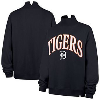 Women's '47 Navy Detroit Tigers Oversized Vantage Mock Neck Sweatshirt