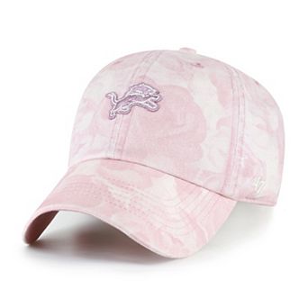 Women's '47 Pink Detroit Lions Gardenia Clean Up Adjustable Hat