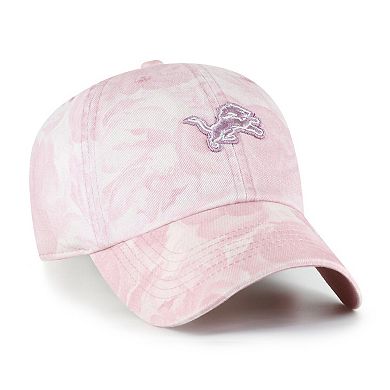 Women's '47 Pink Detroit Lions Gardenia Clean Up Adjustable Hat