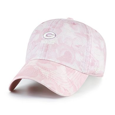 Women's '47 Pink Green Bay Packers Gardenia Clean Up Adjustable Hat