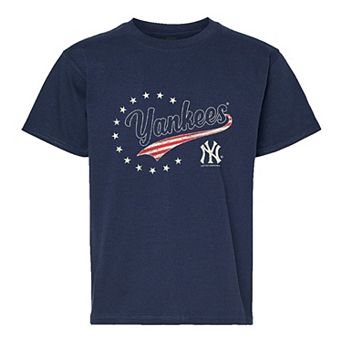 Youth Soft as a Grape Navy New York Yankees Americana T-Shirt