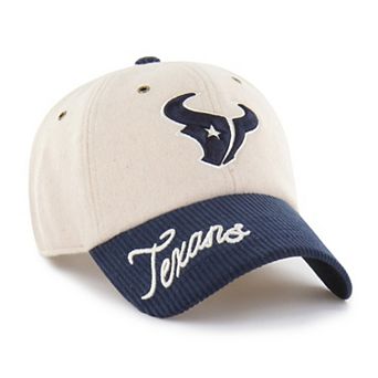 Women's '47 Natural/Navy Houston Texans Rope Script Clean Up Adjustable Hat