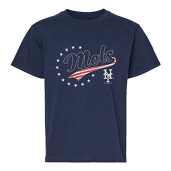 Youth Soft as a Grape Navy New York Mets Americana T-Shirt